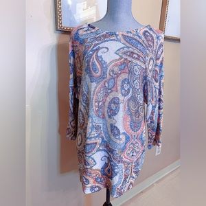 Chico’s Womens Paisley Sweater Sz.2